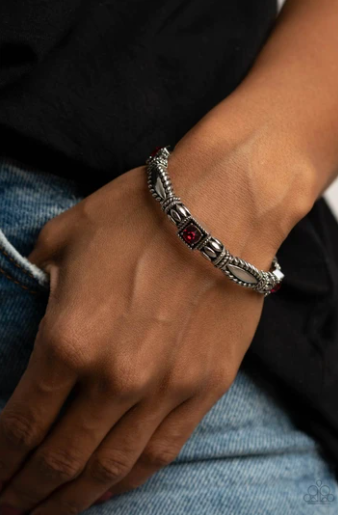Paparazzi Get this Glow on the Road - Red Bracelet