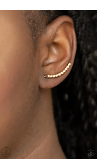 Paparazzi Climb On Gold Post Ear Crawlers