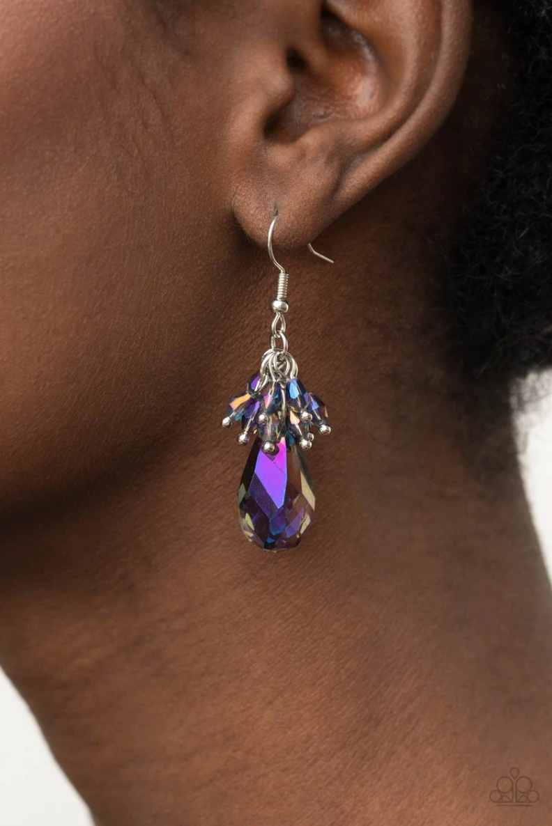 Paparazzi Well Versed in Sparkle - Purple Earrings