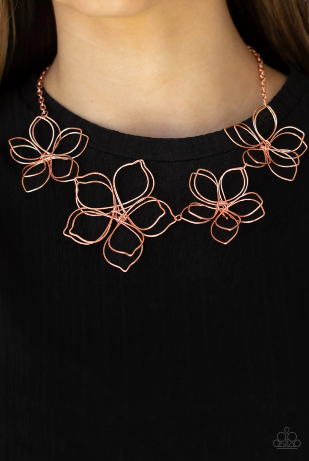 Paparazzi  Flower Garden Fashionista - Copper Necklace