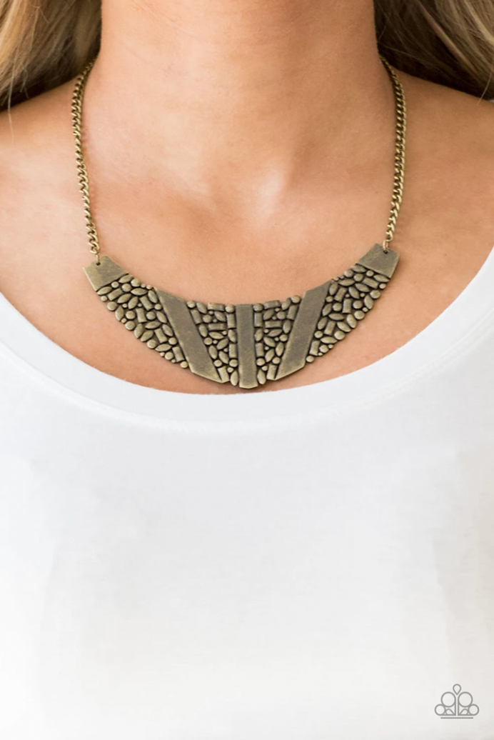 Paparazzi Terra Trailbreaker - Brass Necklace