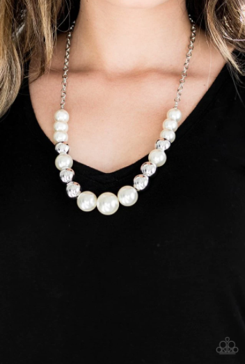 Paparazzi Take Note - White Necklace