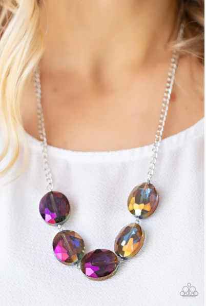 Paparazzi Cosmic Closeup - Purple Necklace
