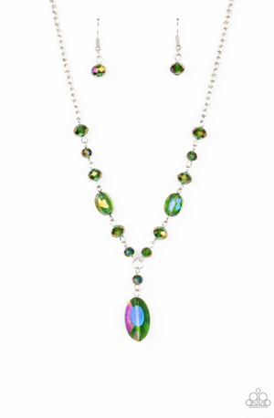 Paparazzi Fashionista Week - Green Necklace