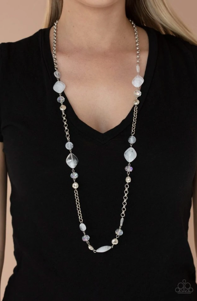 Paparazzi Light-Scattering Luminosity - White Necklace
