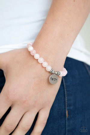 Paparazzi FAITH It, Till You Make It - Pink Bracelet