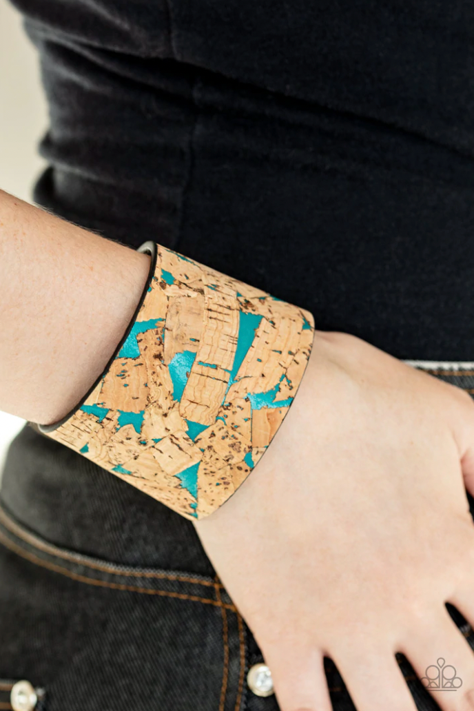 Paparazzi Cork Congo - Blue Bracelet