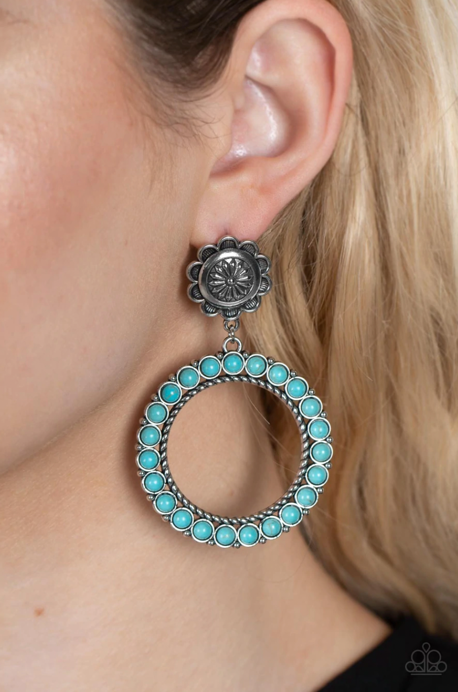 Paparazzi Playfully Prairie - Blue Earrings