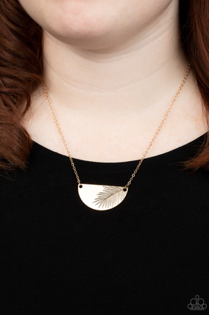 Paparazzi Cool, PALM and Collected - Gold Necklace