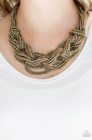 Paparazzi City Catwalk - Brass Necklace