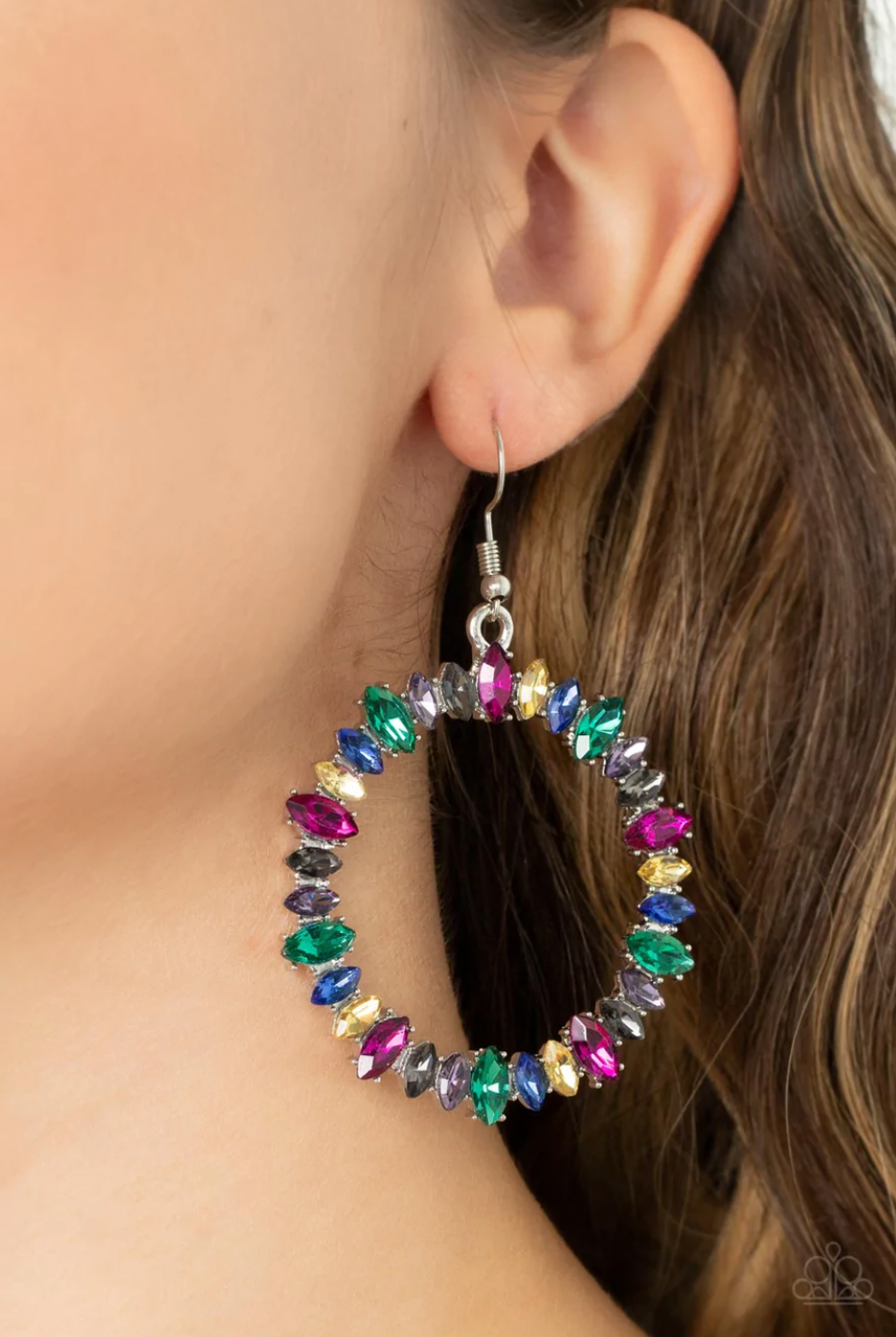 Paparazzi Glowing Reviews - Multi Oil Spill Earrings