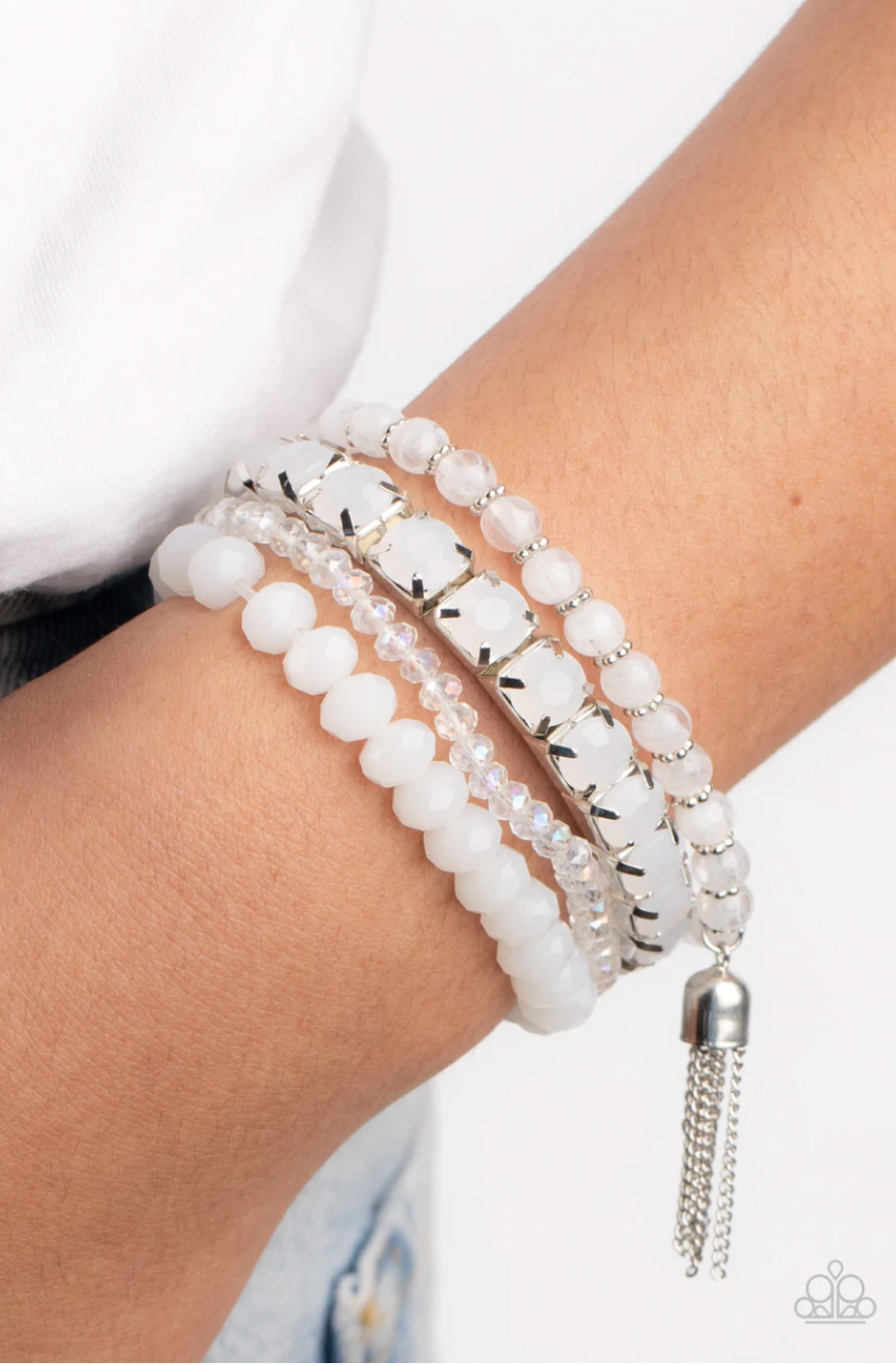 Paparazzi Day Trip Trinket - White Bracelet