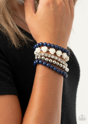 Paparazzi Rose Garden Grandeur - Blue Bracelet