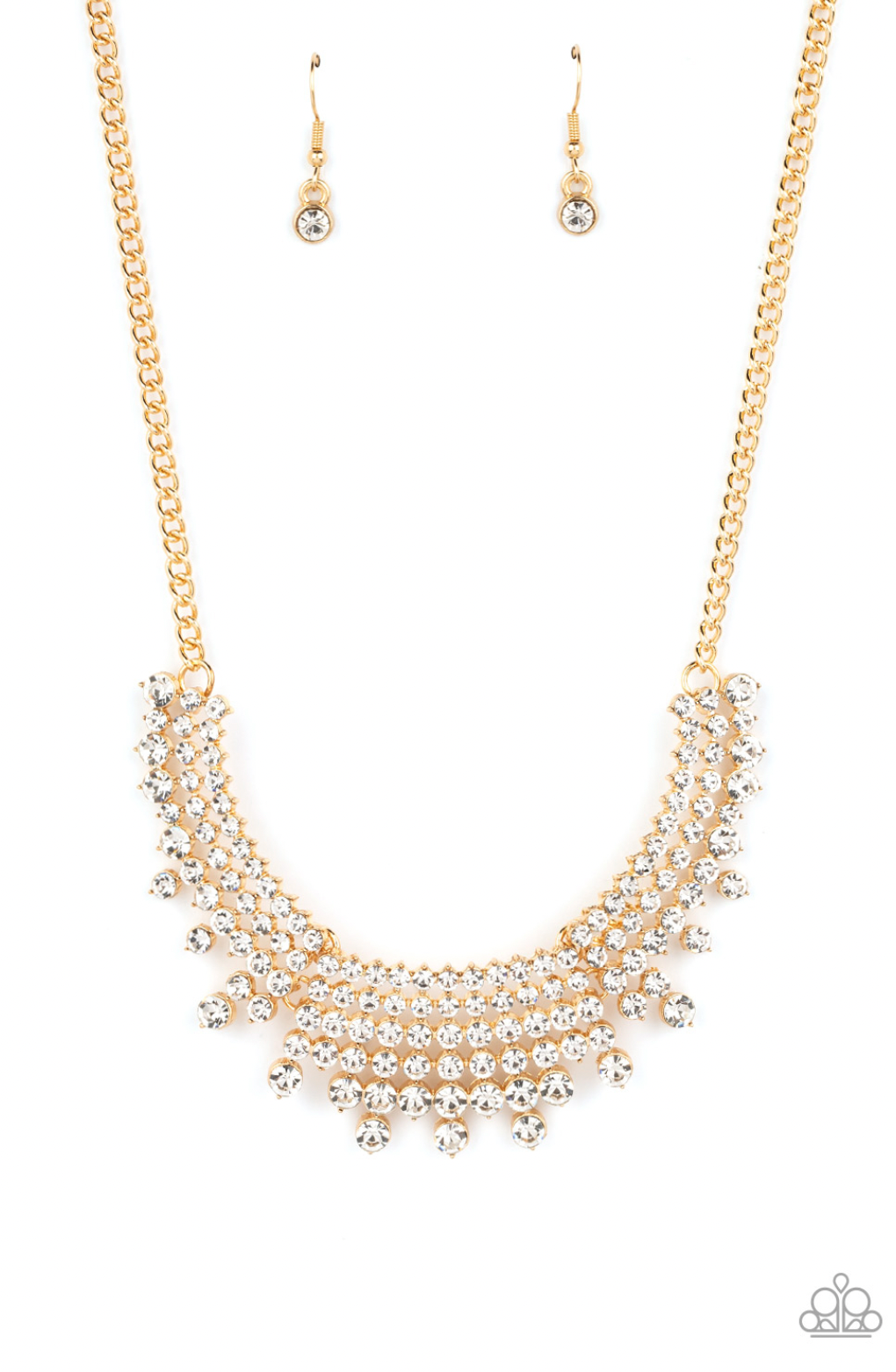 Paparazzi Life of the Party Exclusive January 2023 -  Shimmering Song Gold Necklace