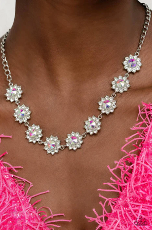 Paparazzi Life of the Party Exclusive January 2023 - Blooming Brilliance Iridescent Necklace