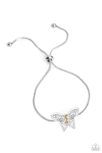 Paparazzi Wings of Wonder - Yellow Bracelet