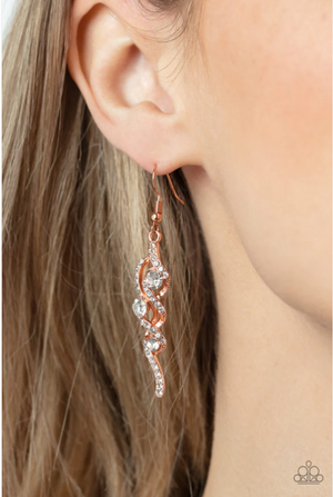 Paparazzi Highly Flammable - Copper Earrings