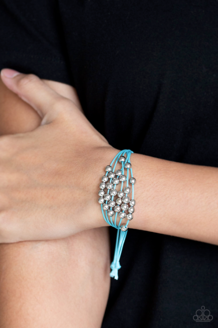 Paparazzi Without Skipping A BEAD - Blue Bracelet - Spellbound Jewelz