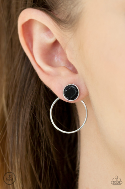 Paparazzi Simply Stone Dweller - Black Earrings - Spellbound Jewelz