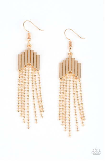 Paparazzi Radically Retro - Gold Earrings - Spellbound Jewelz