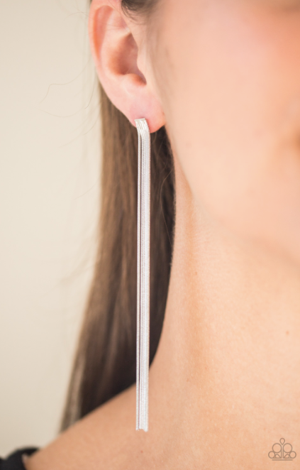 Paparazzi Head To Toe Dazzle - Silver Earrings - Spellbound Jewelz