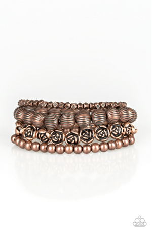 Paparazzi Rose Garden Gala - Copper Bracelet - Spellbound Jewelz