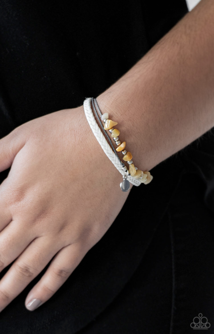 Paparazzi A PEACE Of Work - Yellow Bracelet - Spellbound Jewelz