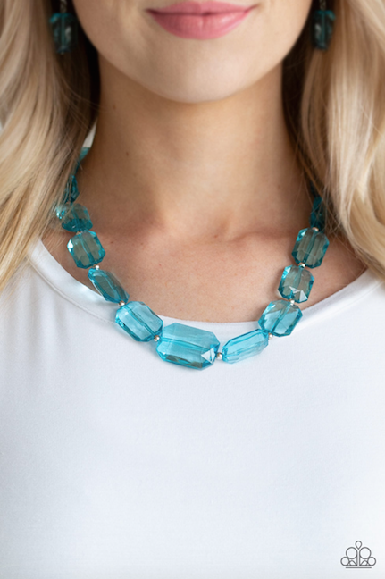 Paparazzi ICE Versa - Blue Necklace - Spellbound Jewelz