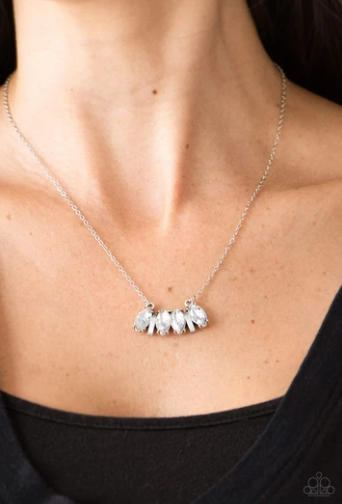 Paparazzi Deco Decadence - White Necklace - Spellbound Jewelz