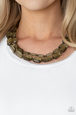 Paparazzi Ice Bank - Brass Necklace - Spellbound Jewelz