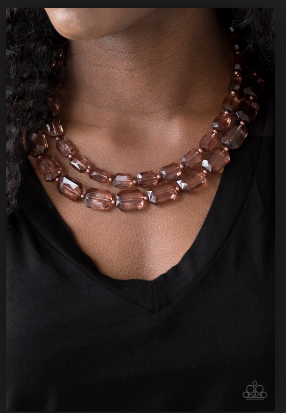 Paparazzi Ice Bank - Copper Necklace - Spellbound Jewelz