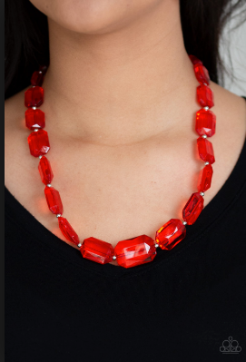Paparazzi ICE Versa - Red Necklace - Spellbound Jewelz