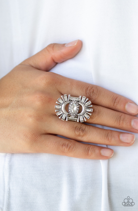 Paparazzi Life of the Party Exclusive - Deco Diva - White Ring - Spellbound Jewelz