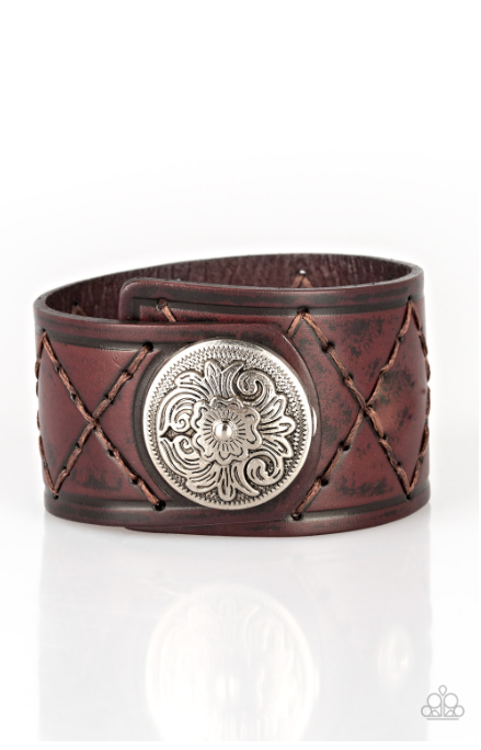 Paparazzi Badlands Bandit - Brown Bracelet - Spellbound Jewelz