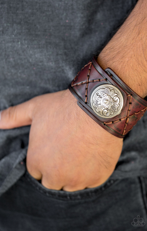 Paparazzi Badlands Bandit - Brown Bracelet - Spellbound Jewelz