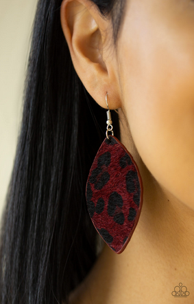 Paparazzi GRR-irl Power! - Red Earrings - Spellbound Jewelz