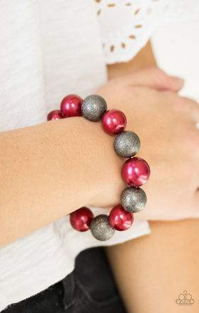 Paparazzi Humble Hustle - Red Bracelet - Spellbound Jewelz
