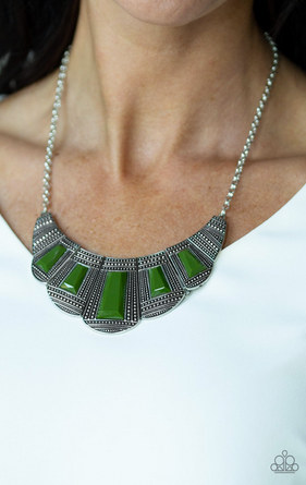 Paparazzi Lion Den - Green Necklace - Spellbound Jewelz