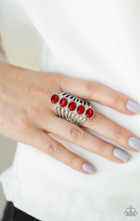 Paparazzi Life of the Party Exclusive - BLING Your Heart Out - Red Ring - Spellbound Jewelz