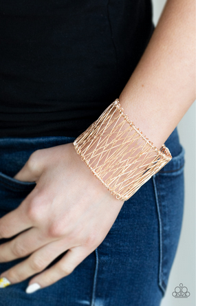 Paparazzi Work For WIRE - Rose Gold Bracelet - Spellbound Jewelz