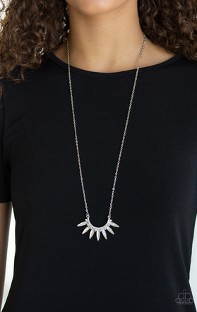 Paparazzi Life of the Party Exclusive Empirical Elegance - White Necklace - Spellbound Jewelz