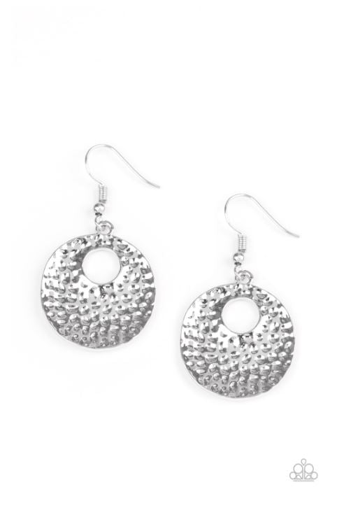 Paparazzi A Taste For Texture - Silver Earrings - Spellbound Jewelz