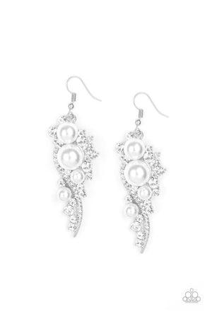 Paparazzi EMP 2020 High-End Elegance - White Earrings - Spellbound Jewelz