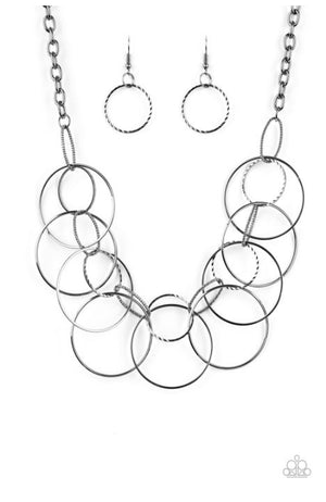 Paparazzi Circa de Couture - Black Necklace - Spellbound Jewelz