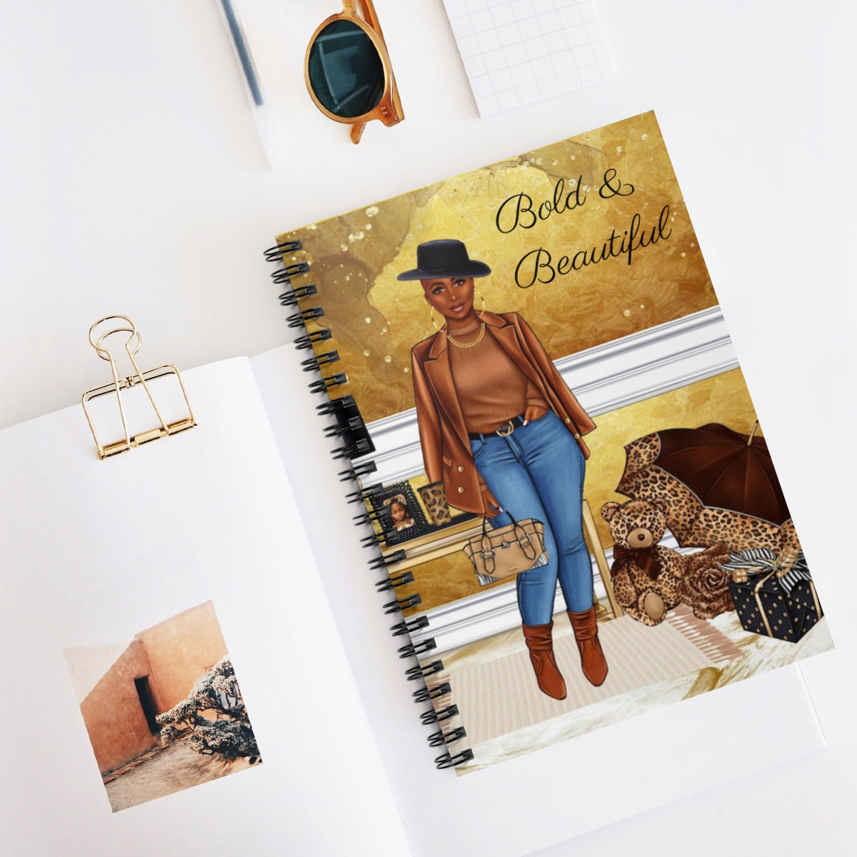 Black, Bold & Beautiful Spiral Notebook - Ruled Line