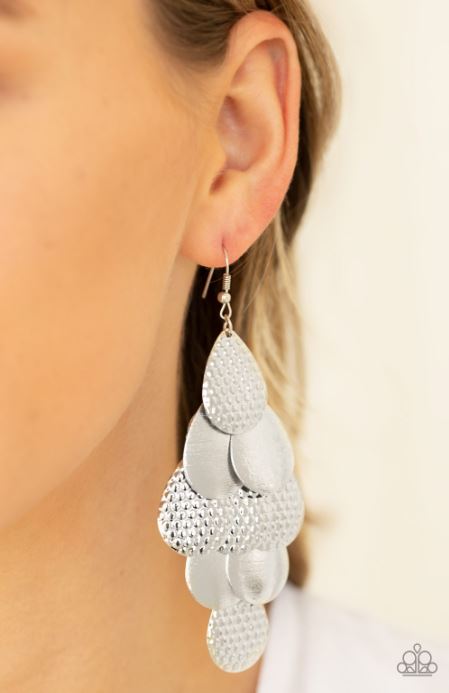 Paparazzi Chime Time - Silver Earrings - Spellbound Jewelz