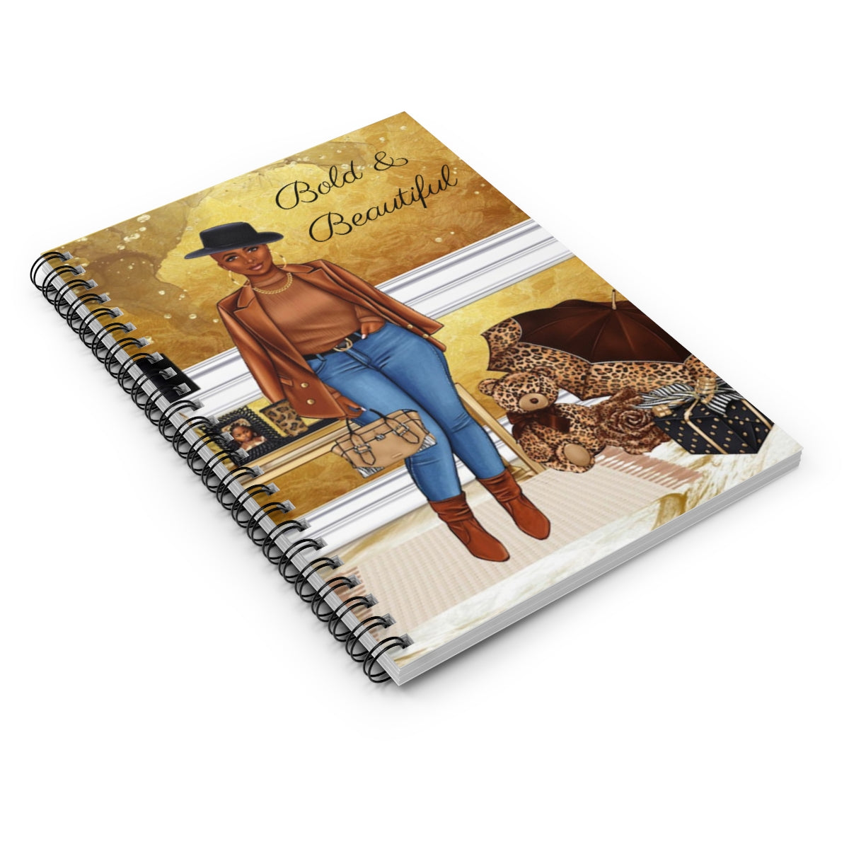 Black, Bold & Beautiful Spiral Notebook - Ruled Line