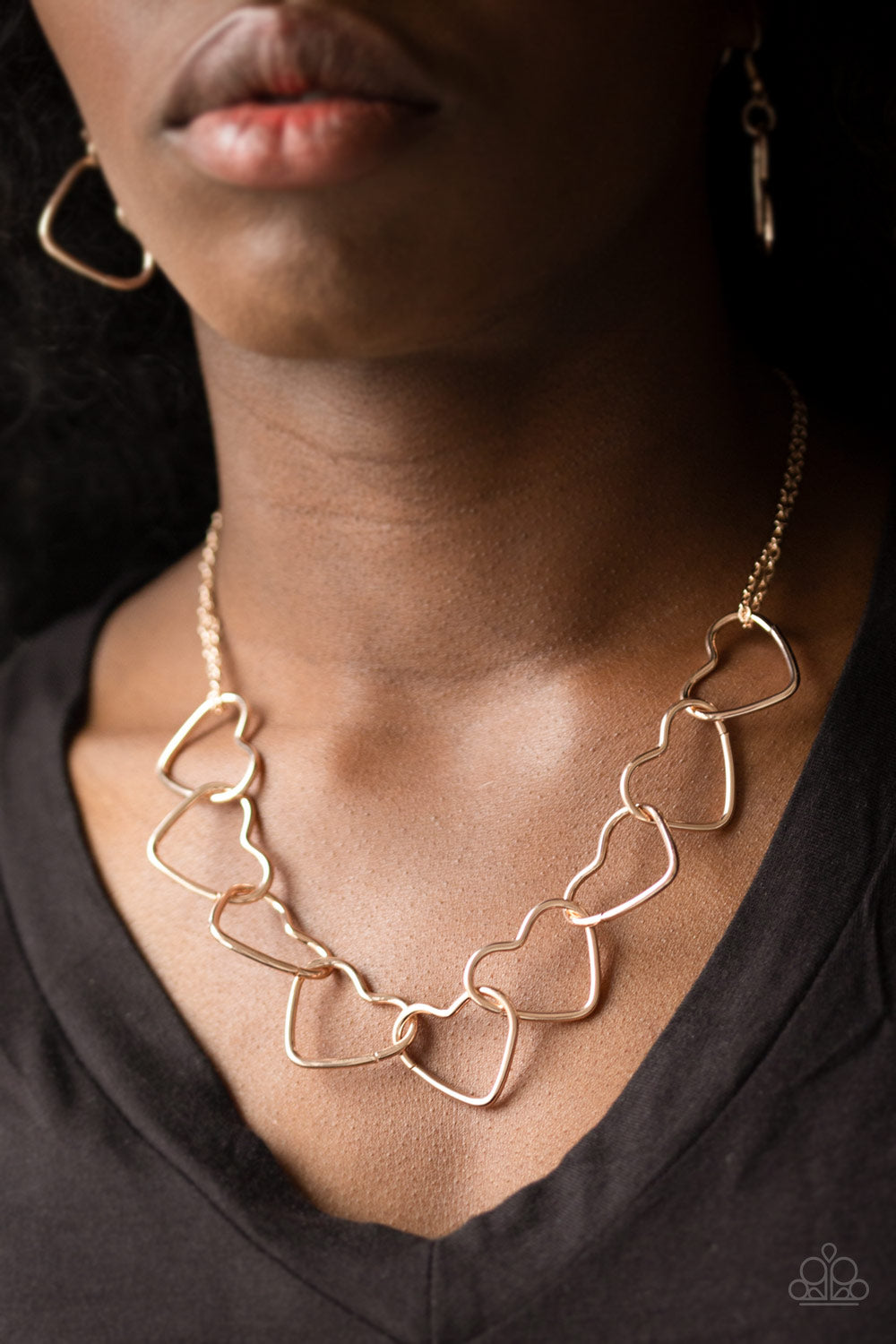 Paparazzi Unbreak My Heart Necklace and Take Heart Bracelet - Rose Gold