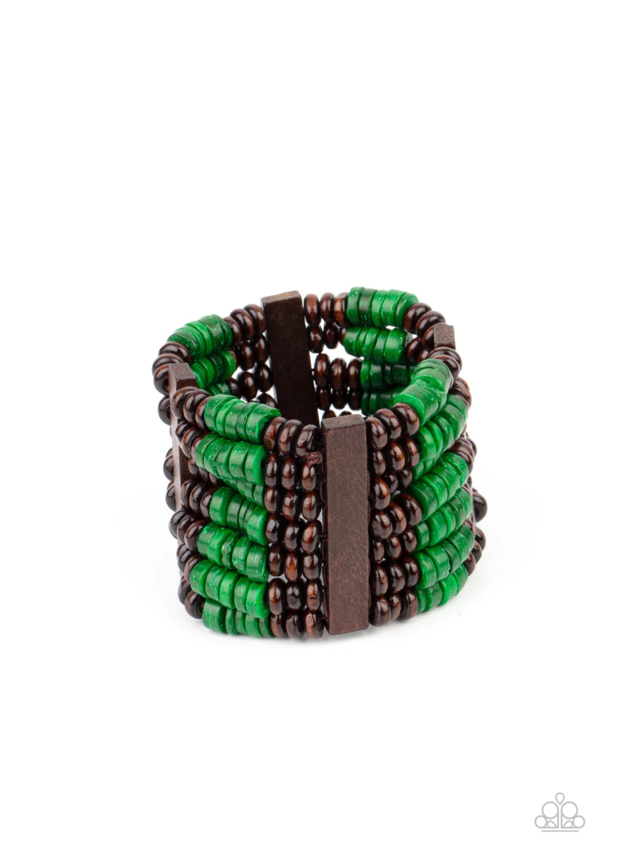 Paparazzi Vacay Vogue - Green Bracelet