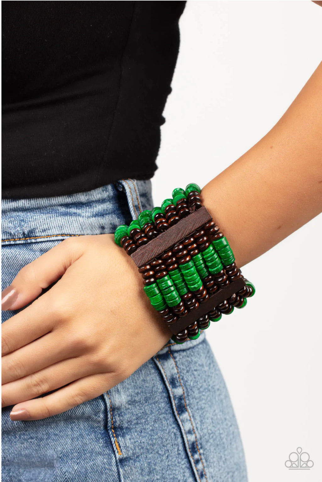 Paparazzi Vacay Vogue - Green Bracelet